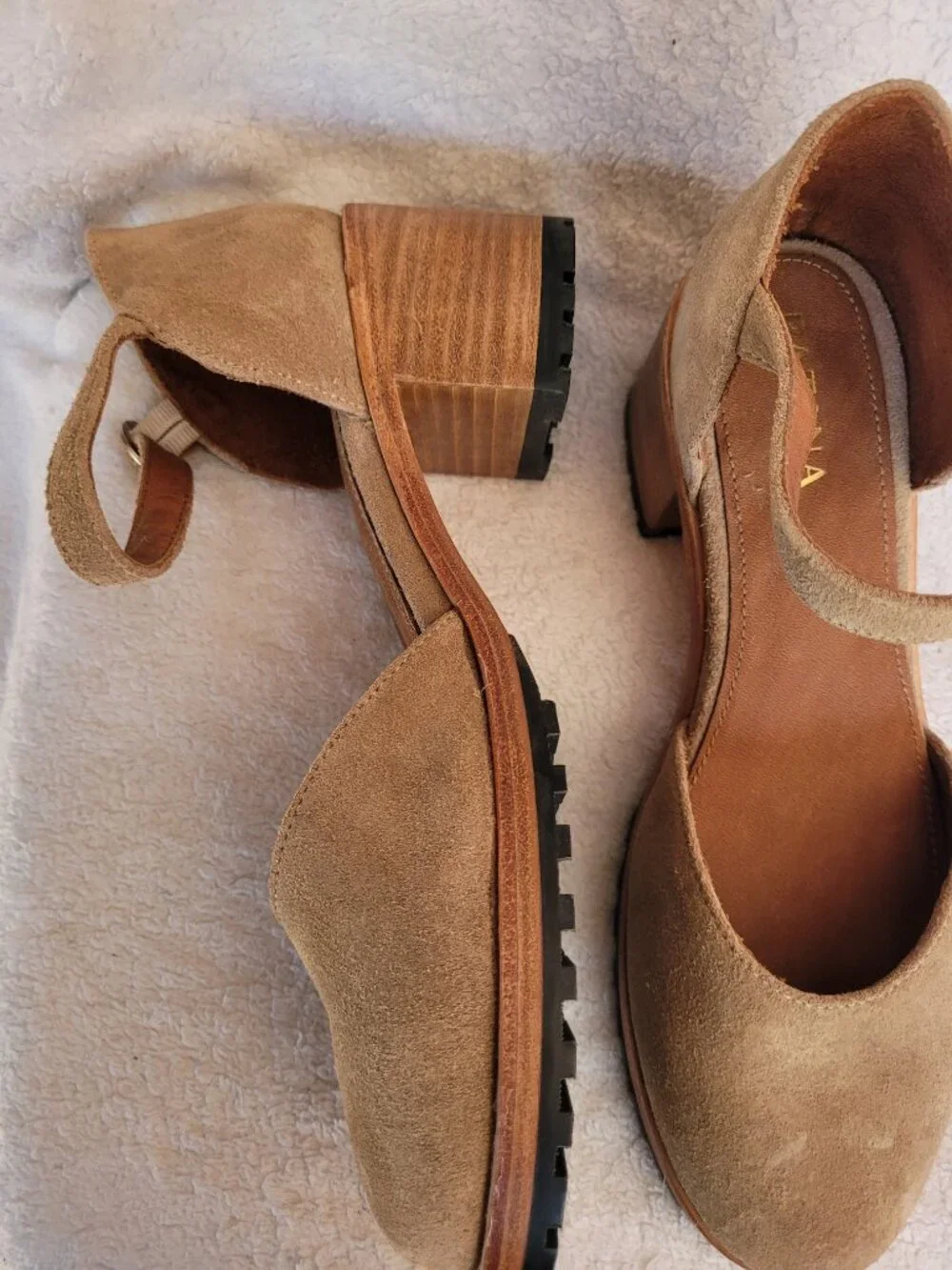 Patina by Portland Leather Goods Mary Jane Tan Suede Women's Shoe Size 8